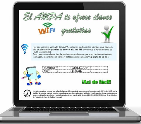 Procedimiento de solicitud clave WIFI